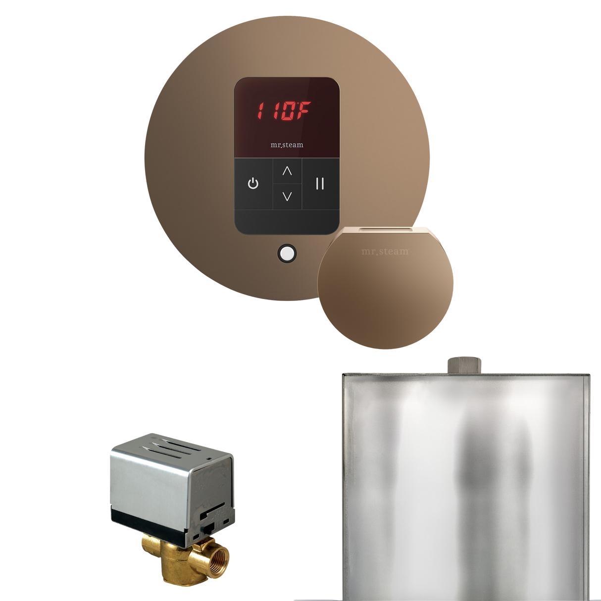 Mr. Steam Basic Butler Steam Shower Control Package with iTempo Control and Steamhead