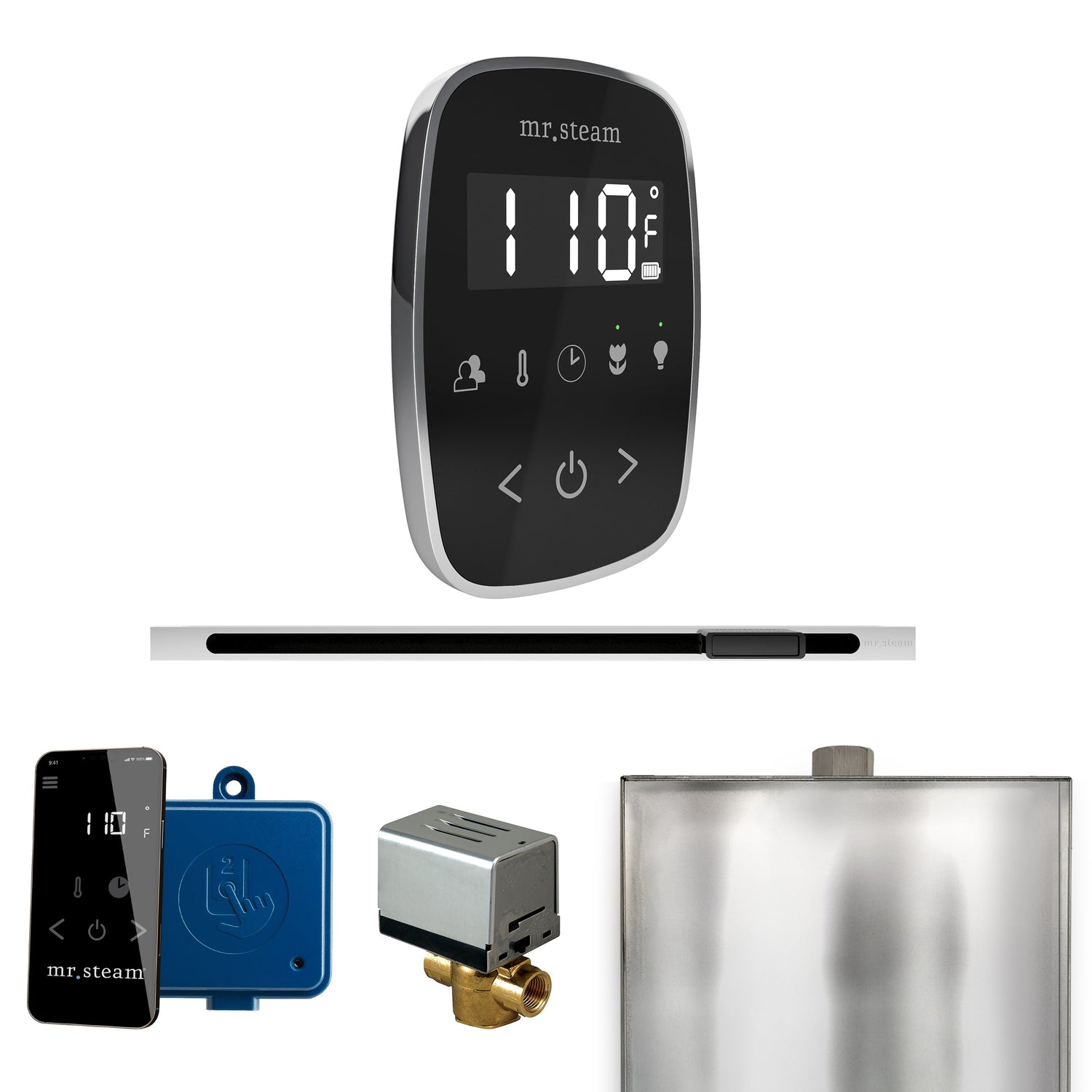 Mr. Steam ButlerFlex Steam Shower Control Package with TempoFlex Control and Linear Steamhead