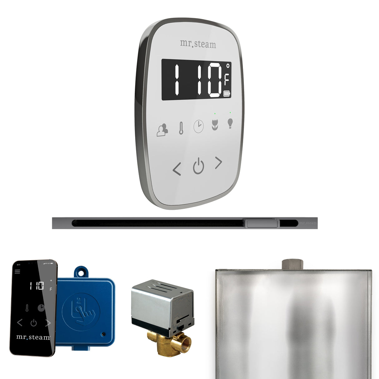 Mr. Steam ButlerFlex Steam Shower Control Package with TempoFlex Control and Linear Steamhead
