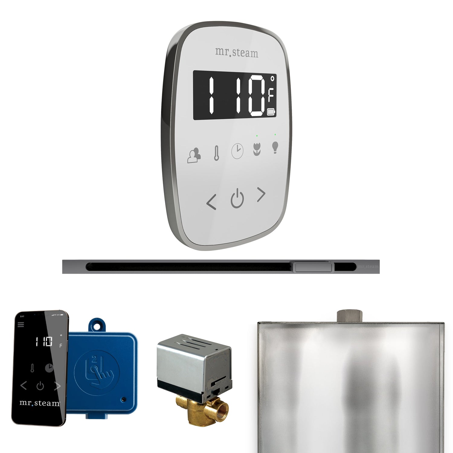Mr. Steam ButlerFlex Steam Shower Control Package with TempoFlex Control and Linear Steamhead