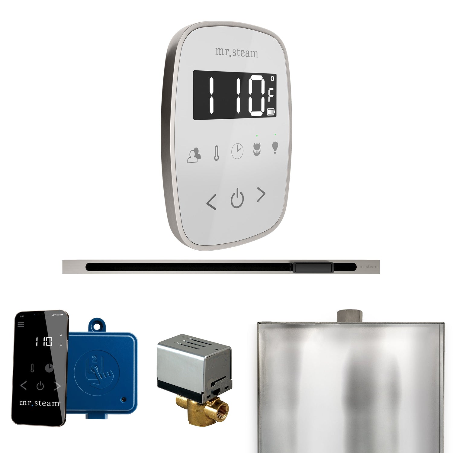 Mr. Steam ButlerFlex Steam Shower Control Package with TempoFlex Control and Linear Steamhead