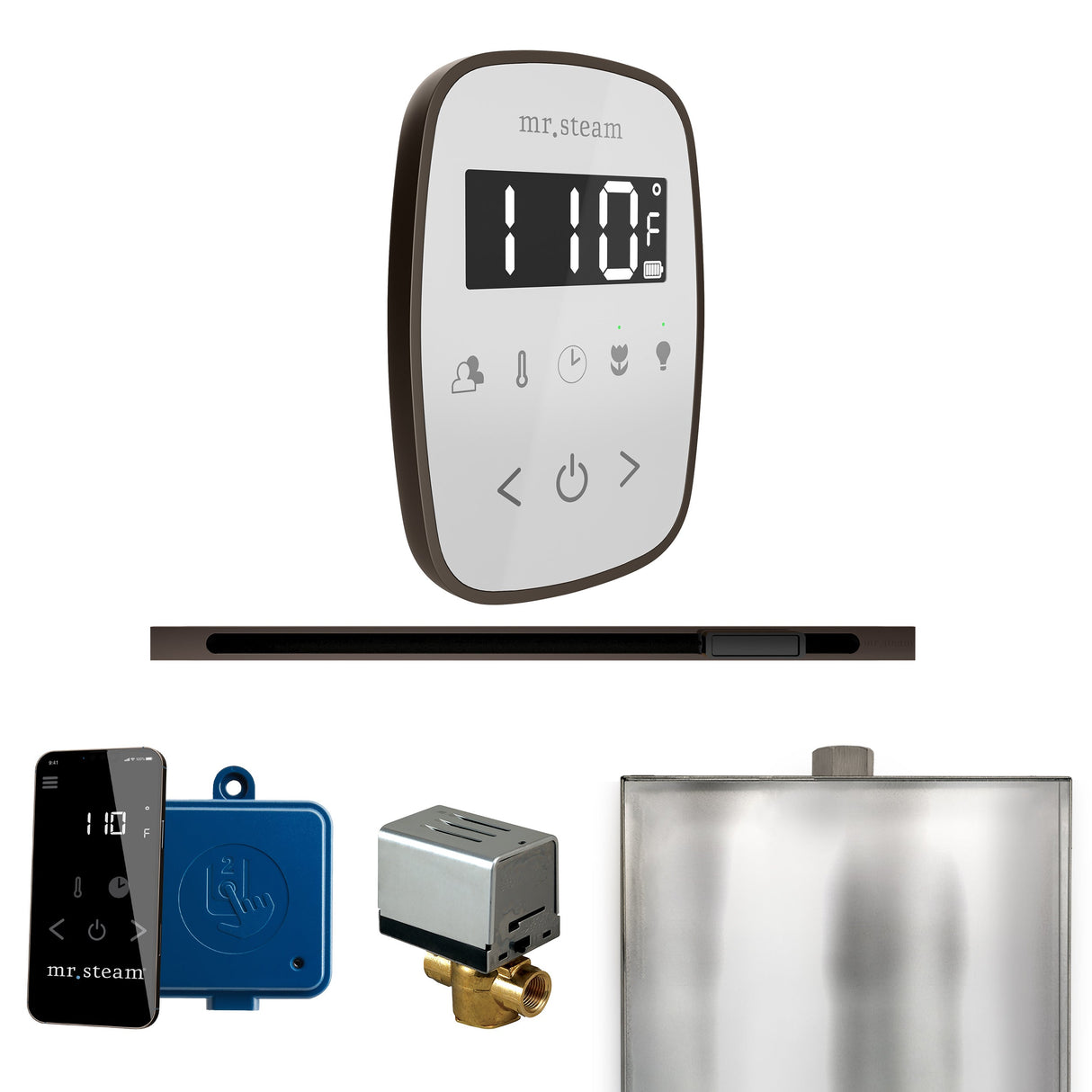 Mr. Steam ButlerFlex Steam Shower Control Package with TempoFlex Control and Linear Steamhead