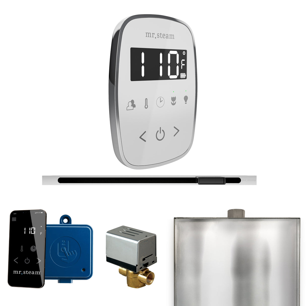 Mr. Steam ButlerFlex Steam Shower Control Package with TempoFlex Control and Linear Steamhead