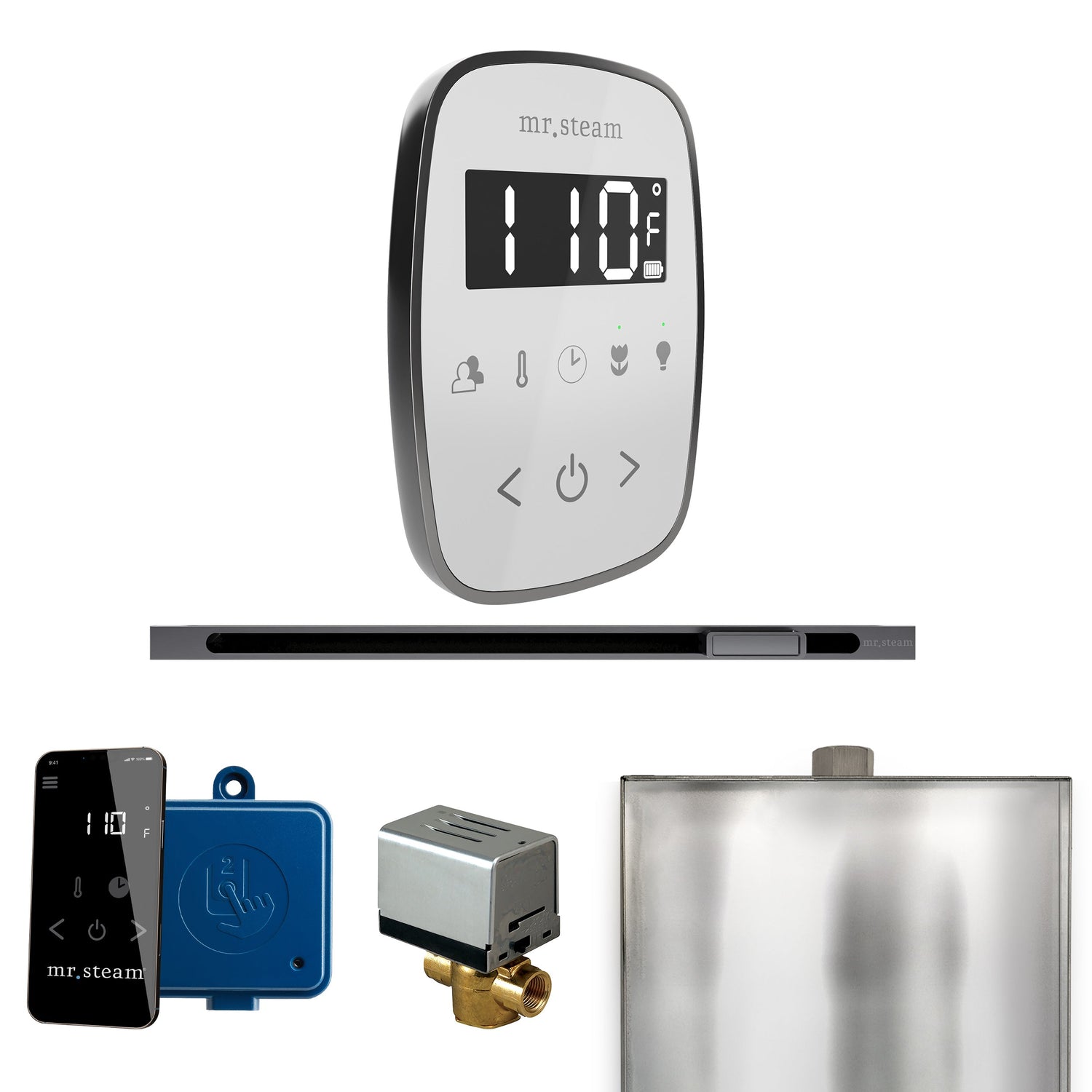 Mr. Steam ButlerFlex Steam Shower Control Package with TempoFlex Control and Linear Steamhead
