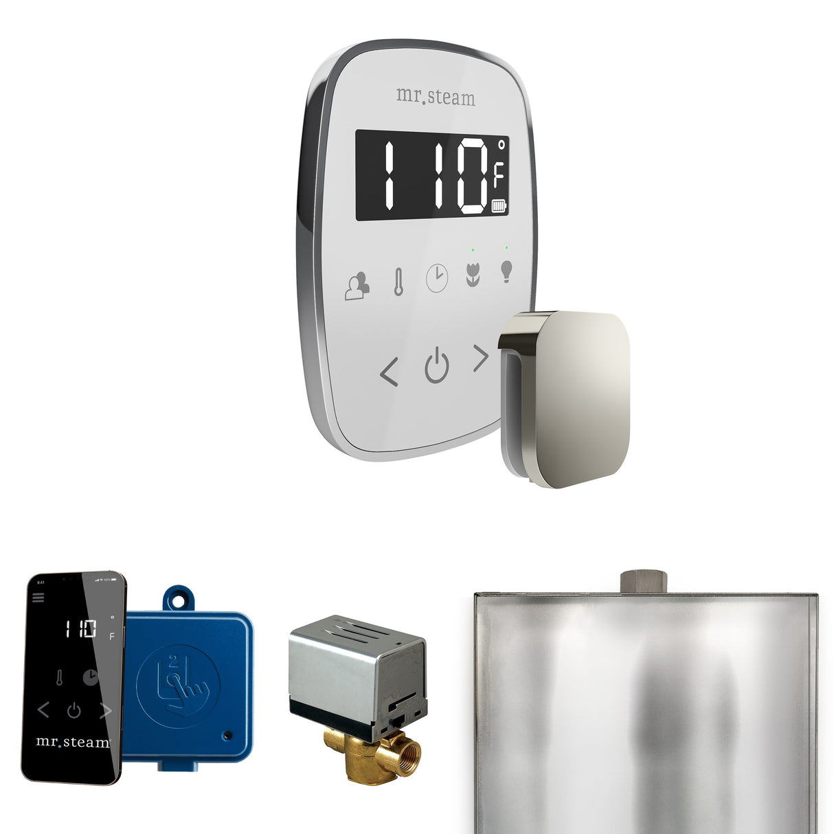 Mr. Steam ButlerFlex Steam Shower Control Package with TempoFlex Control and Steamhead