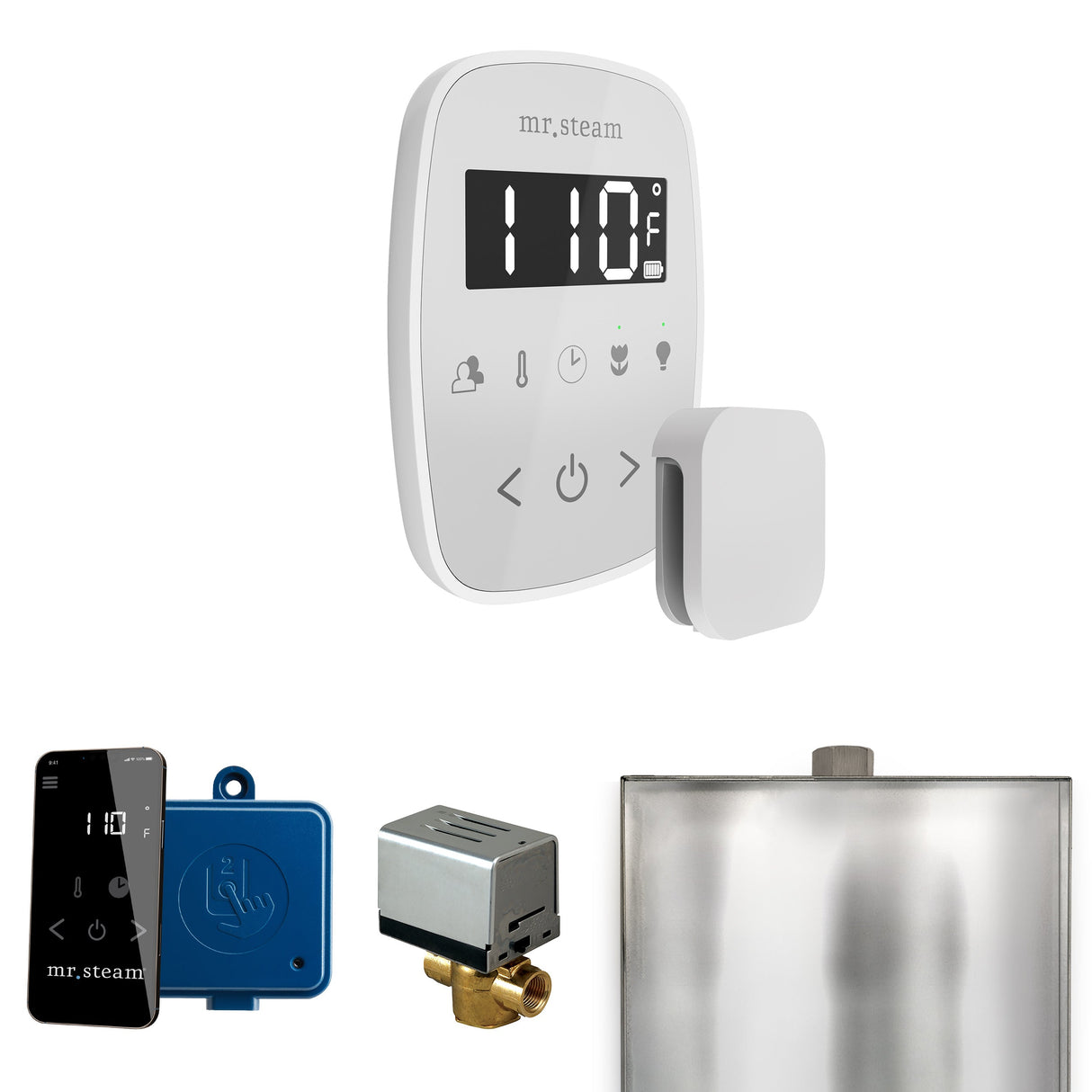 Mr. Steam ButlerFlex Steam Shower Control Package with TempoFlex Control and Steamhead