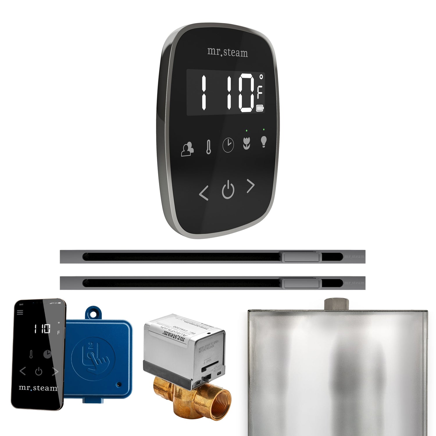 Mr. Steam ButlerFlex Max Steam Shower Control Package with TempoFlex Control and Linear Steamhead
