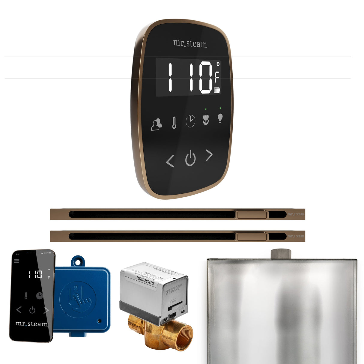 Mr. Steam ButlerFlex Max Steam Shower Control Package with TempoFlex Control and Linear Steamhead