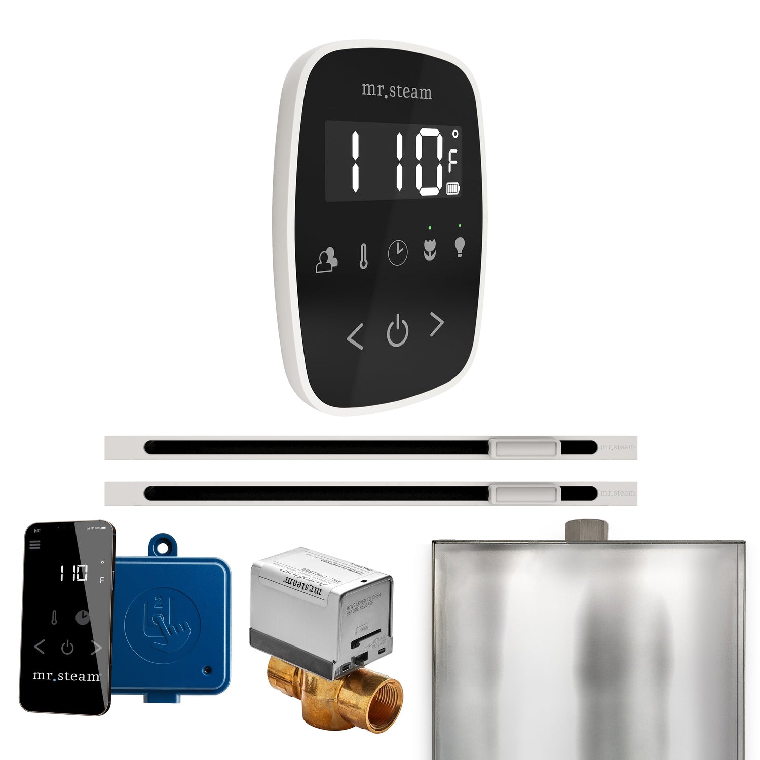 Mr. Steam ButlerFlex Max Steam Shower Control Package with TempoFlex Control and Linear Steamhead