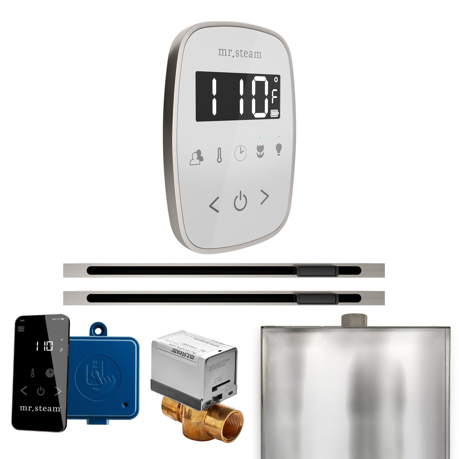 Mr. Steam ButlerFlex Max Steam Shower Control Package with TempoFlex Control and Linear Steamhead