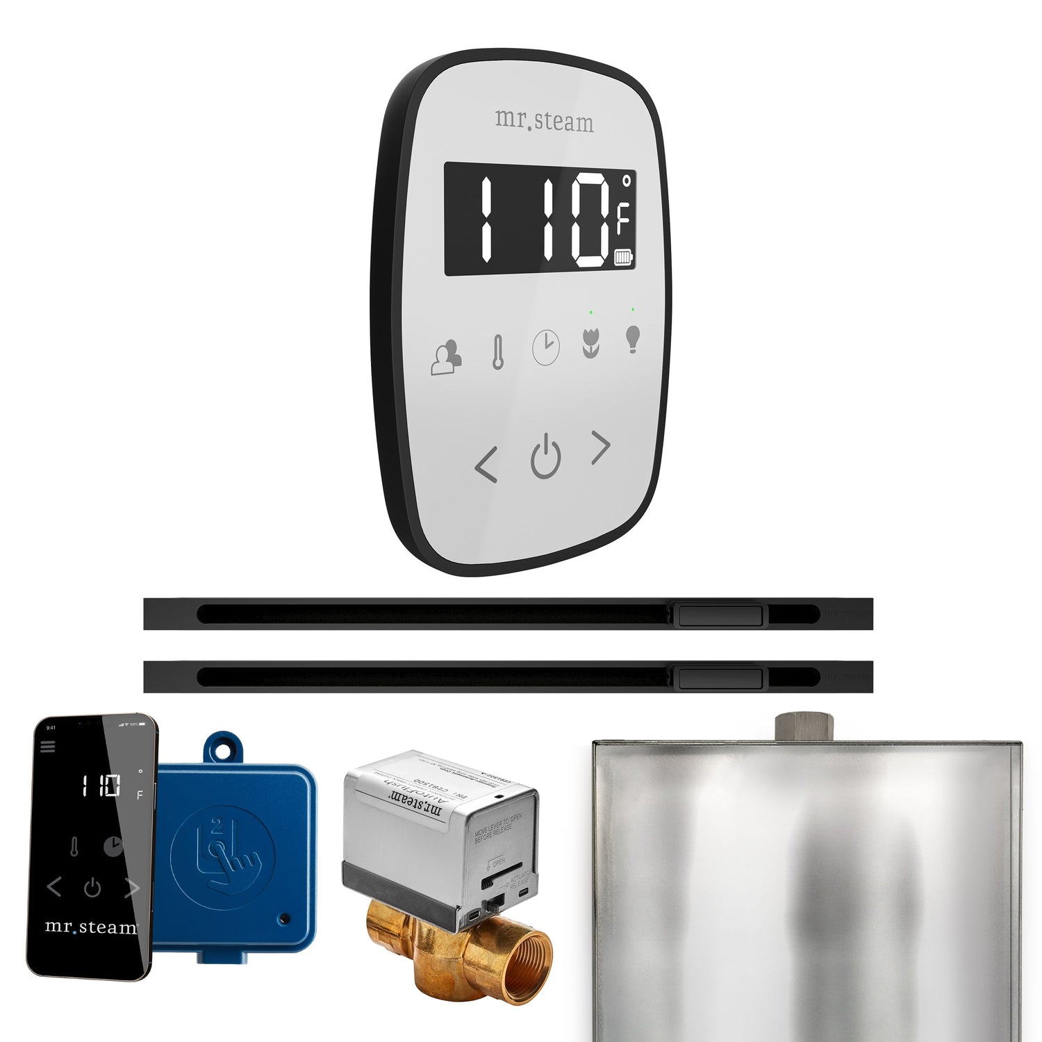 Mr. Steam ButlerFlex Max Steam Shower Control Package with TempoFlex Control and Linear Steamhead
