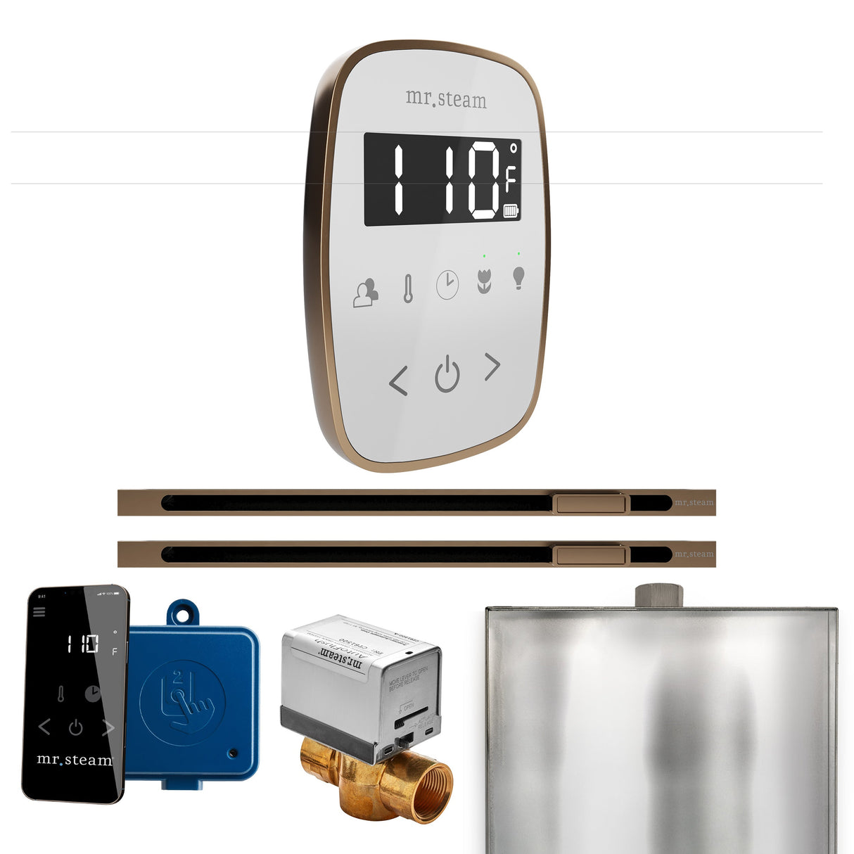 Mr. Steam ButlerFlex Max Steam Shower Control Package with TempoFlex Control and Linear Steamhead