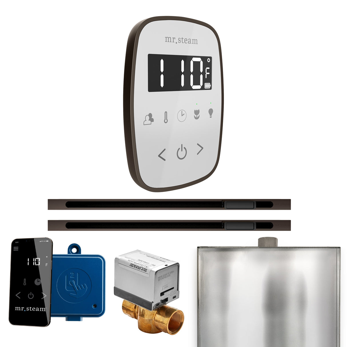 Mr. Steam ButlerFlex Max Steam Shower Control Package with TempoFlex Control and Linear Steamhead