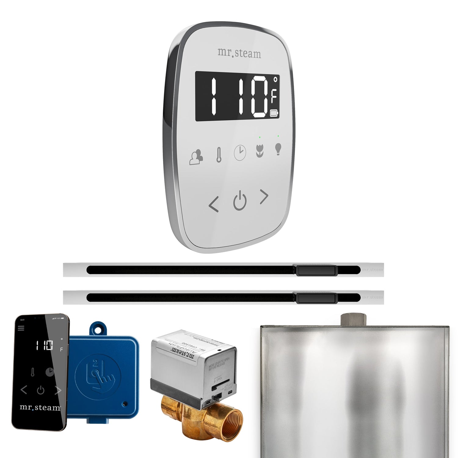 Mr. Steam ButlerFlex Max Steam Shower Control Package with TempoFlex Control and Linear Steamhead