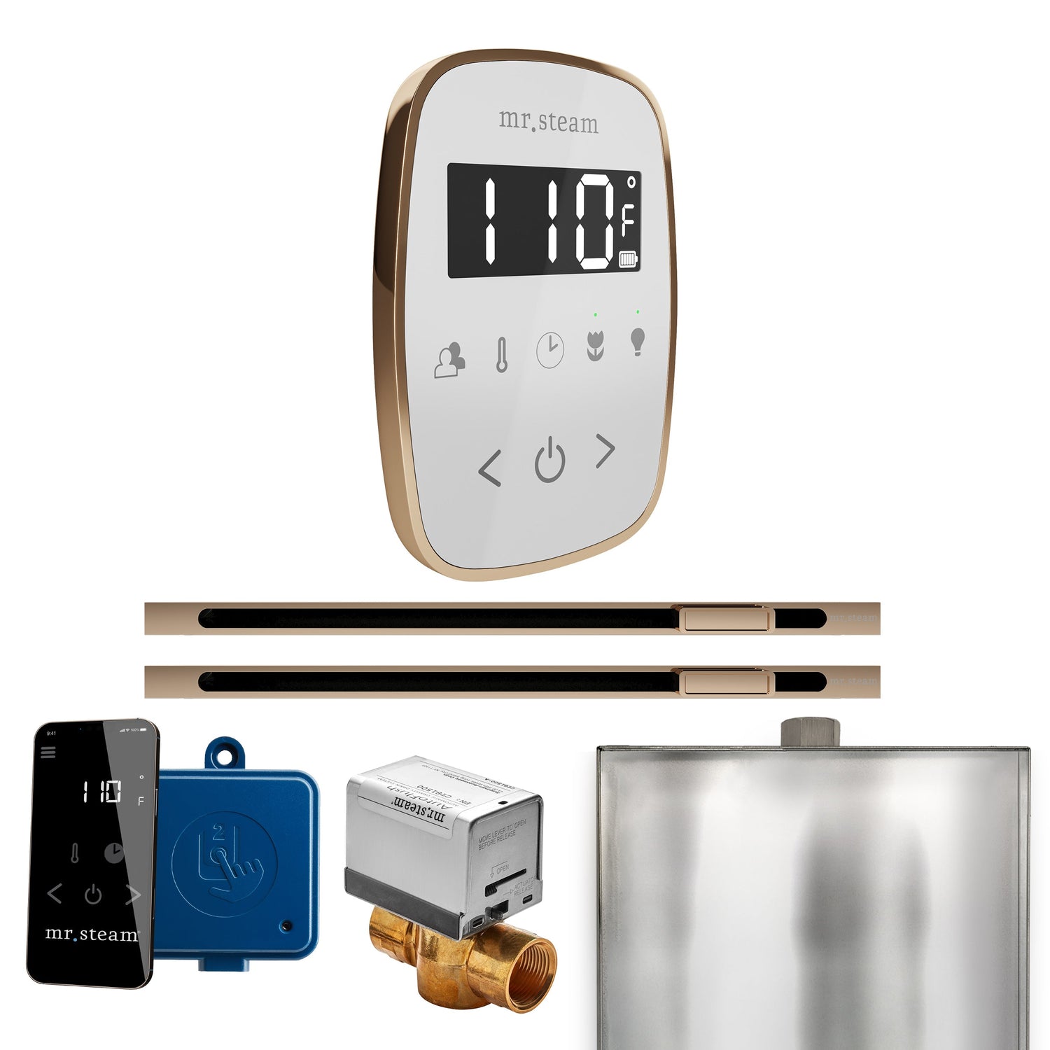 Mr. Steam ButlerFlex Max Steam Shower Control Package with TempoFlex Control and Linear Steamhead