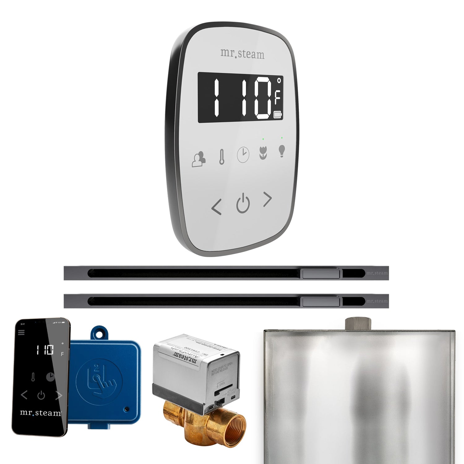 Mr. Steam ButlerFlex Max Steam Shower Control Package with TempoFlex Control and Linear Steamhead