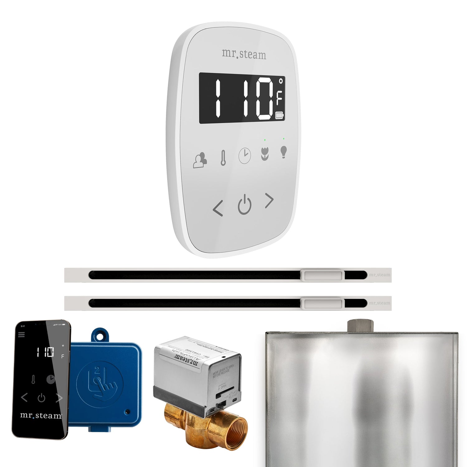 Mr. Steam ButlerFlex Max Steam Shower Control Package with TempoFlex Control and Linear Steamhead