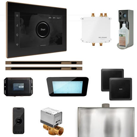 Mr. Steam Bliss Max Steam Shower Control Package with iSteamX Control and Linear Steamhead