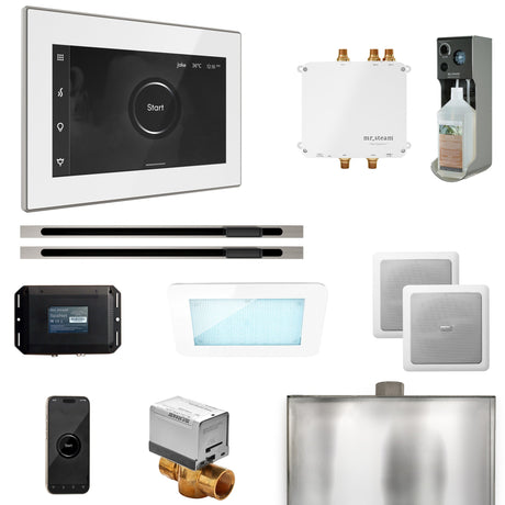 Mr. Steam Bliss Max Steam Shower Control Package with iSteamX Control and Linear Steamhead