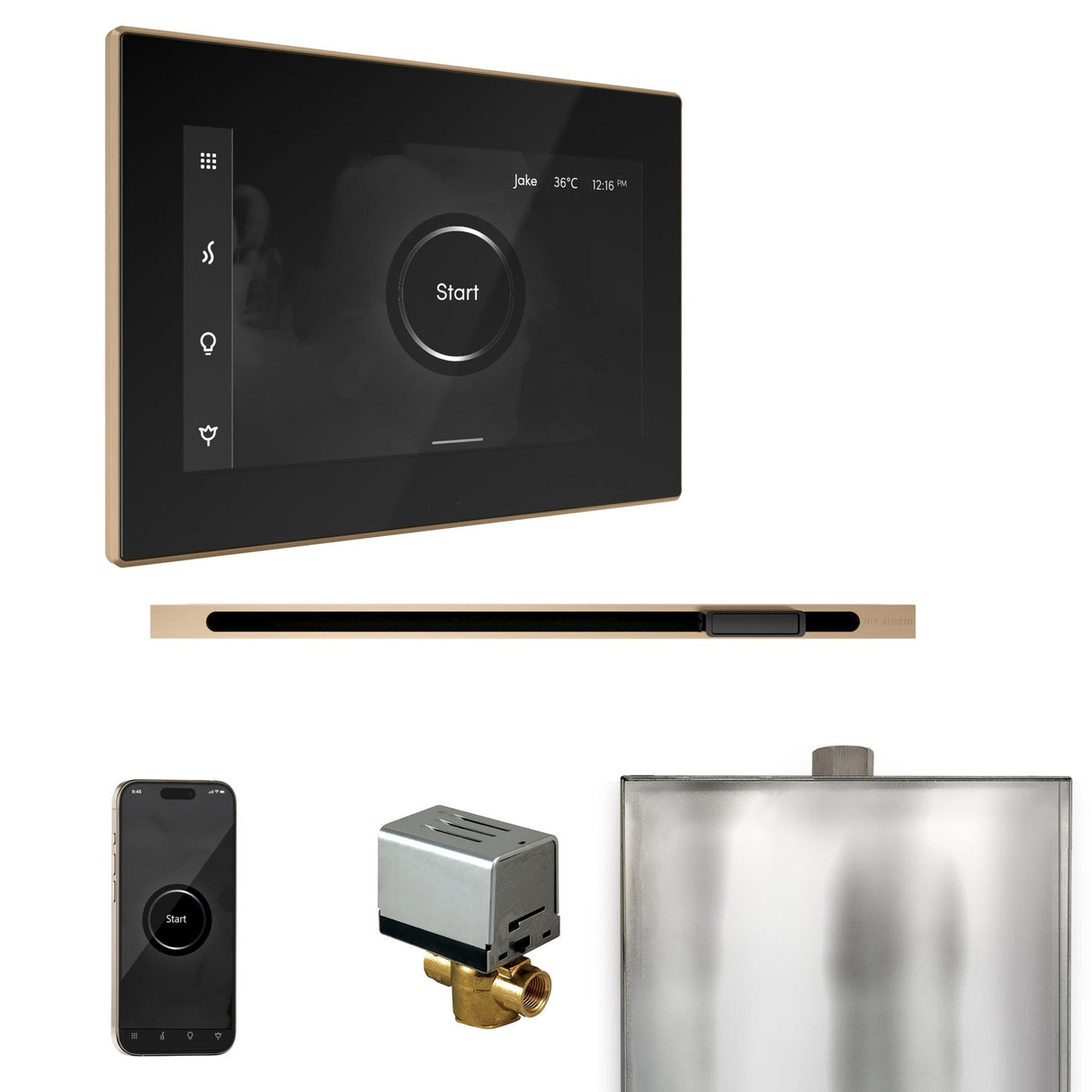 Mr. Steam XButler Steam Shower Control Package with iSteamX Control and Linear Steamhead