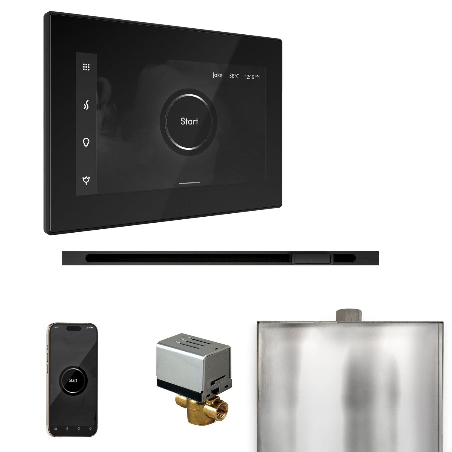 Mr. Steam XButler Steam Shower Control Package with iSteamX Control and Linear Steamhead