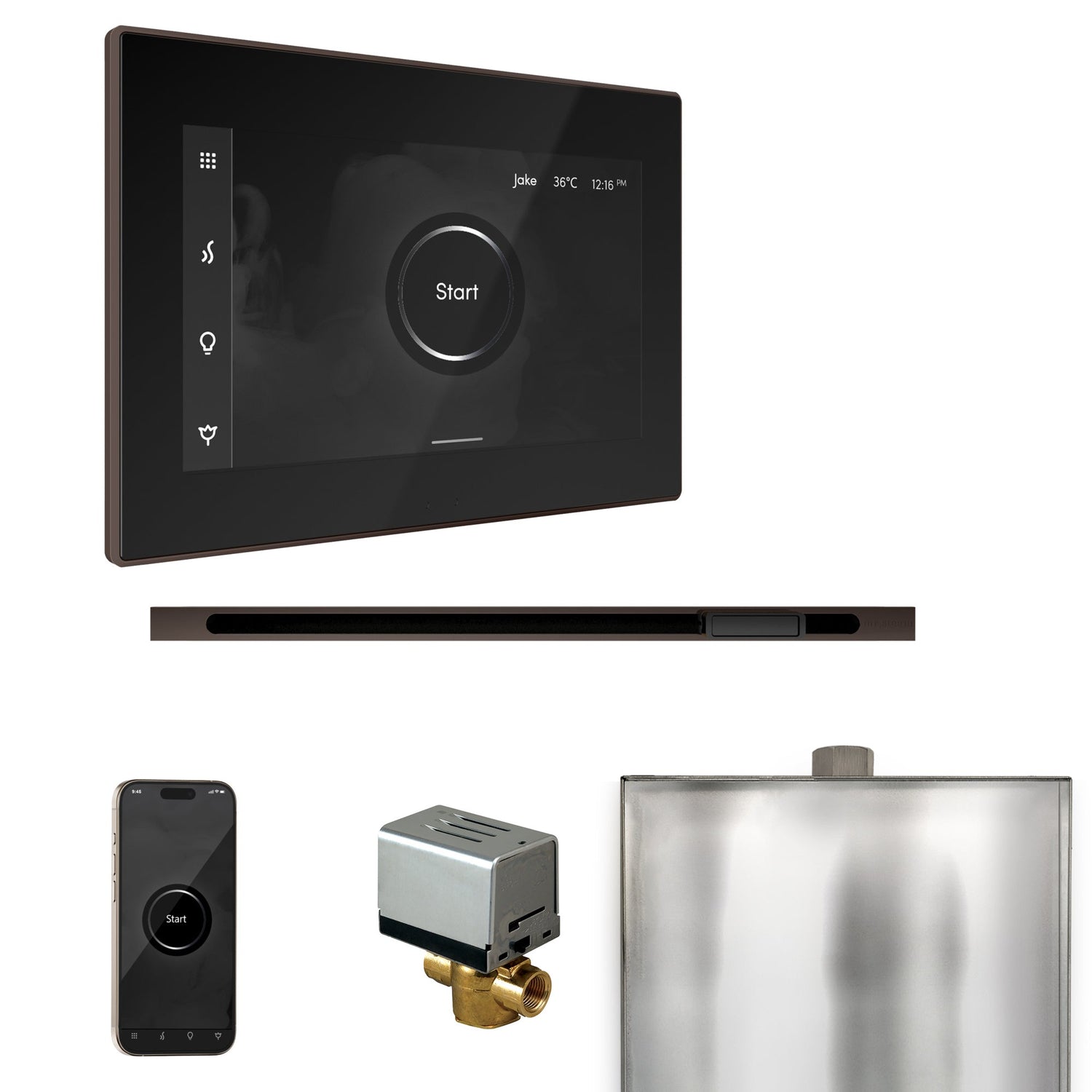 Mr. Steam XButler Steam Shower Control Package with iSteamX Control and Linear Steamhead
