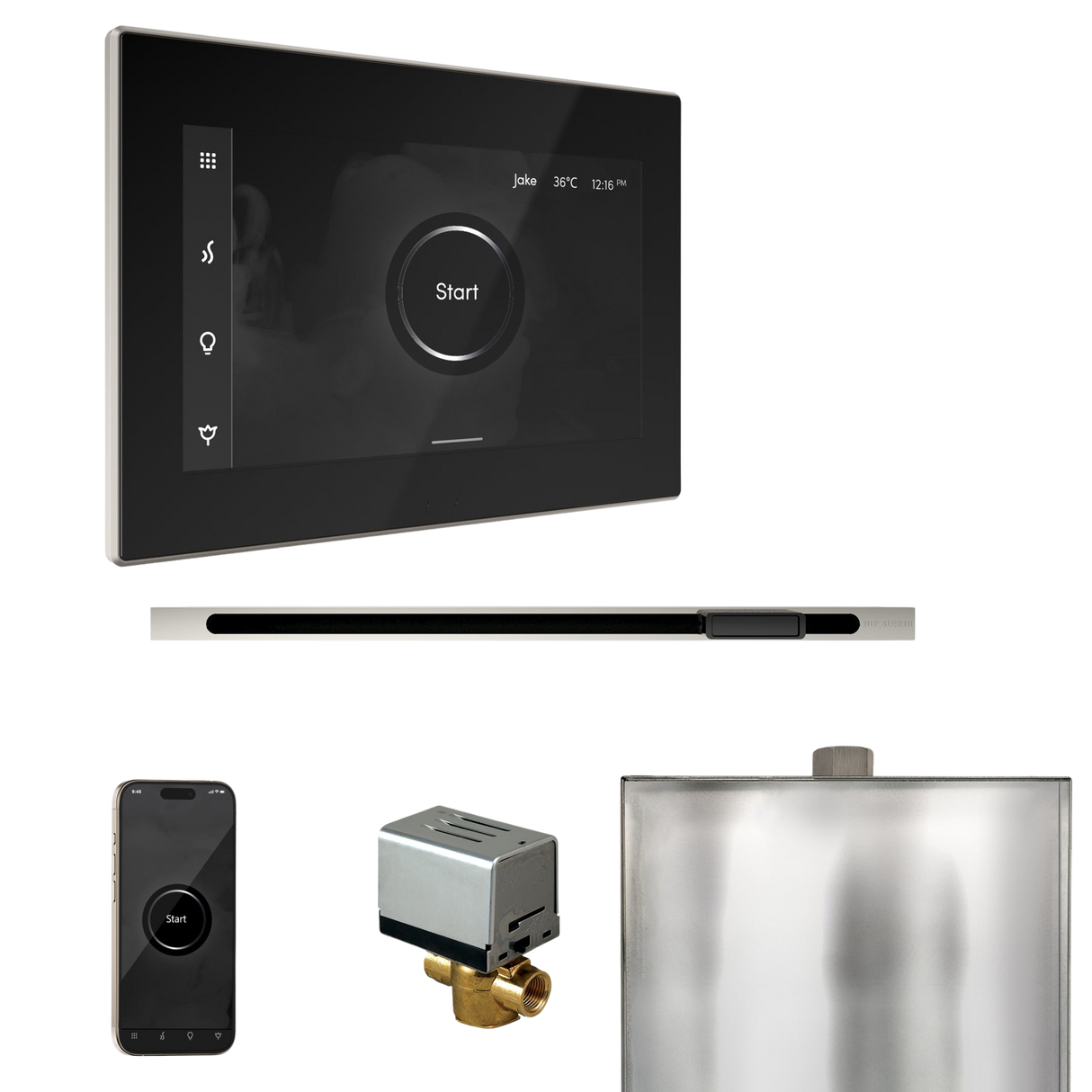 Mr. Steam XButler Steam Shower Control Package with iSteamX Control and Linear Steamhead