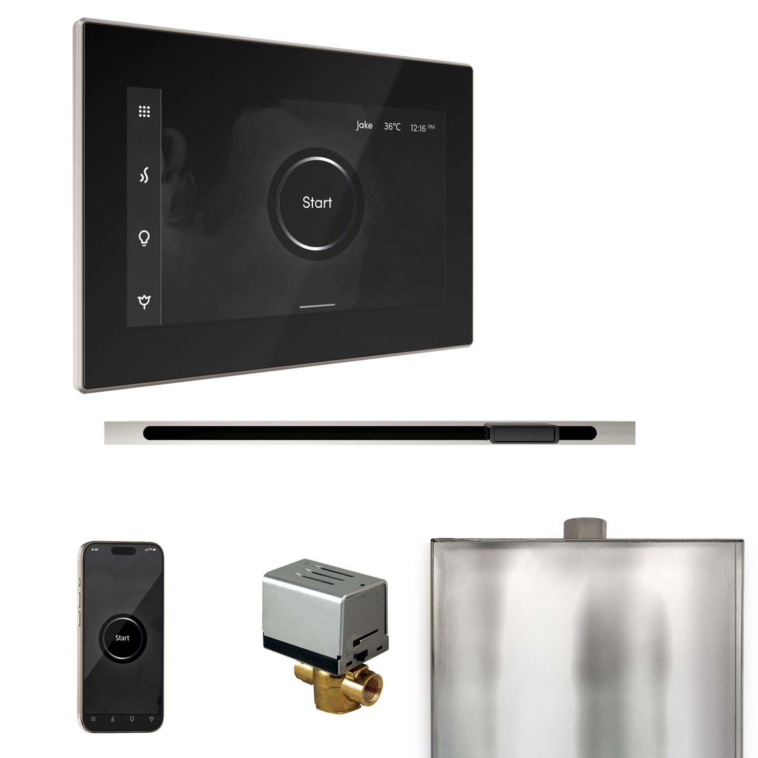 Mr. Steam XButler Steam Shower Control Package with iSteamX Control and Linear Steamhead