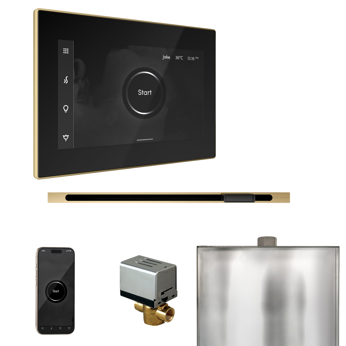 Mr. Steam XButler Steam Shower Control Package with iSteamX Control and Linear Steamhead