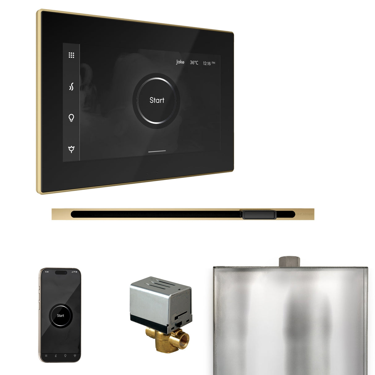 Mr. Steam XButler Steam Shower Control Package with iSteamX Control and Linear Steamhead