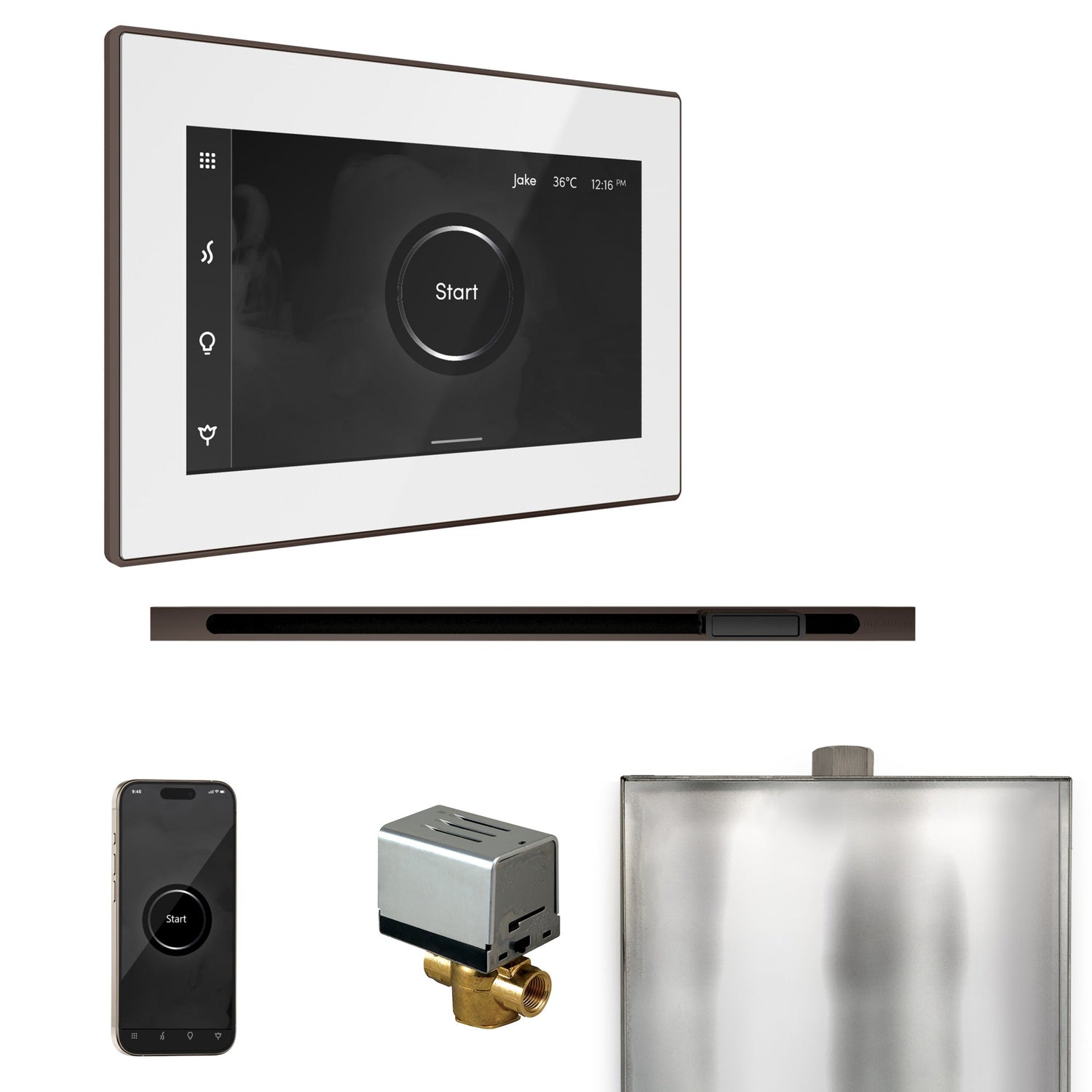 Mr. Steam XButler Steam Shower Control Package with iSteamX Control and Linear Steamhead