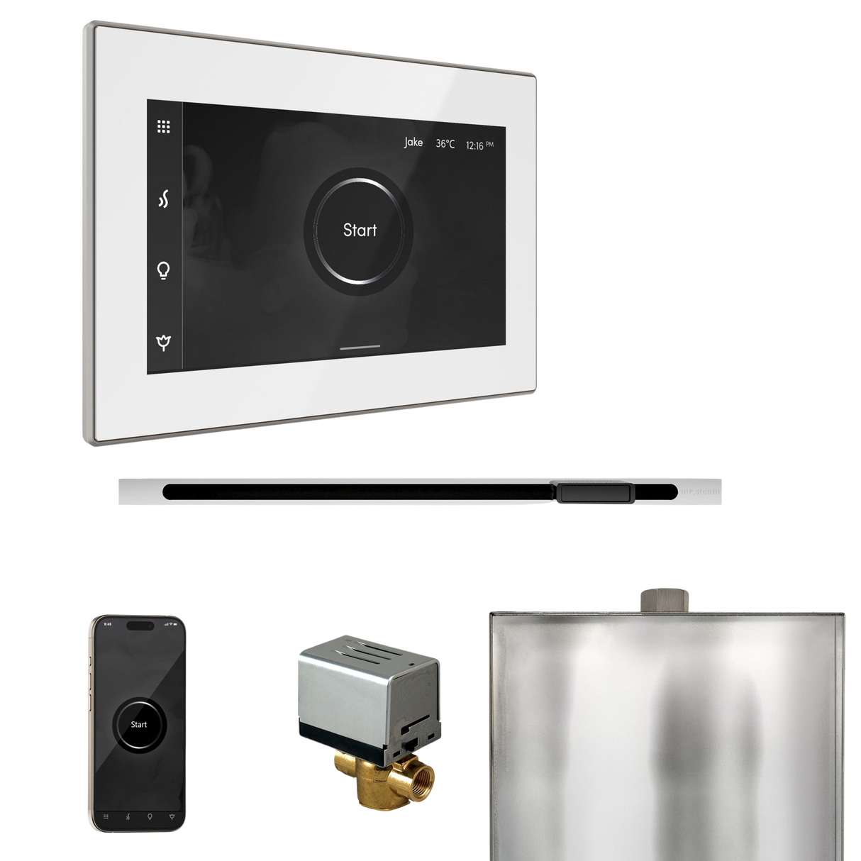 Mr. Steam XButler Steam Shower Control Package with iSteamX Control and Linear Steamhead
