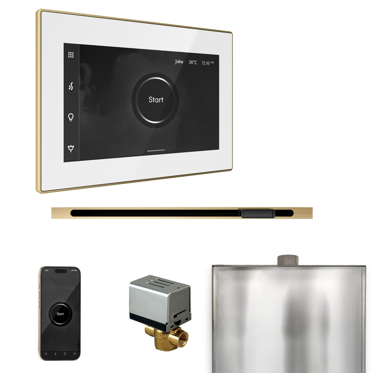 Mr. Steam XButler Steam Shower Control Package with iSteamX Control and Linear Steamhead