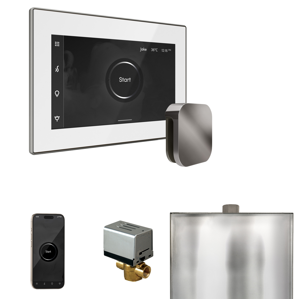 Mr. Steam XButler Steam Shower Control Package with iSteamX Control and Steamhead
