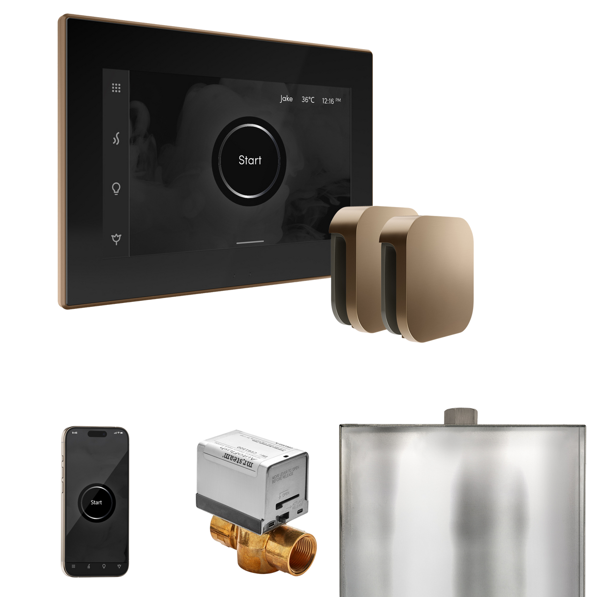 Mr. Steam XButler Max Steam Shower Control Package with iSteamX Control and Steamhead