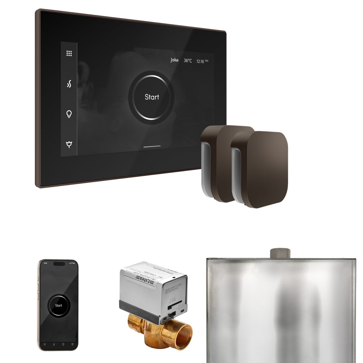 Mr. Steam XButler Max Steam Shower Control Package with iSteamX Control and Steamhead