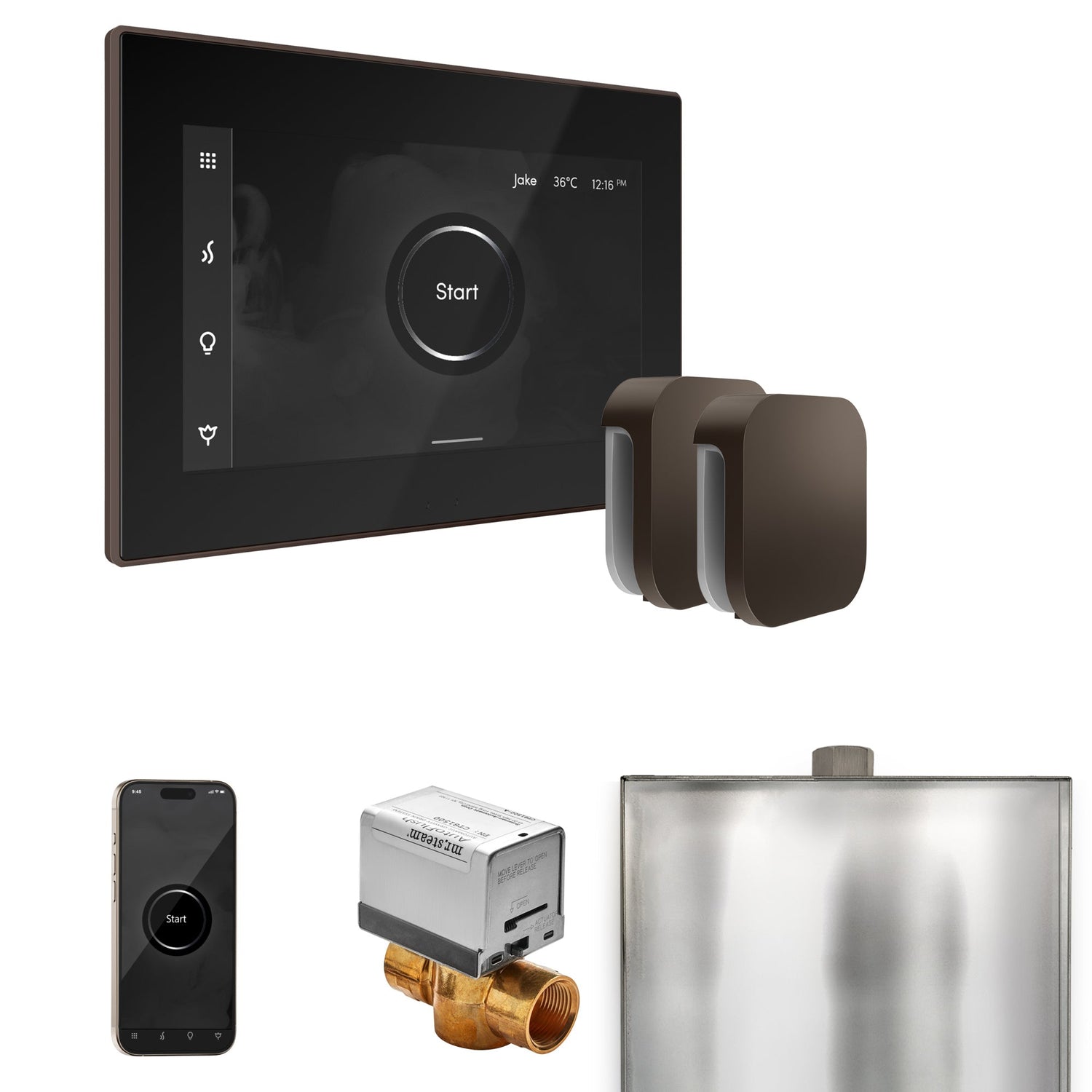 Mr. Steam XButler Max Steam Shower Control Package with iSteamX Control and Steamhead