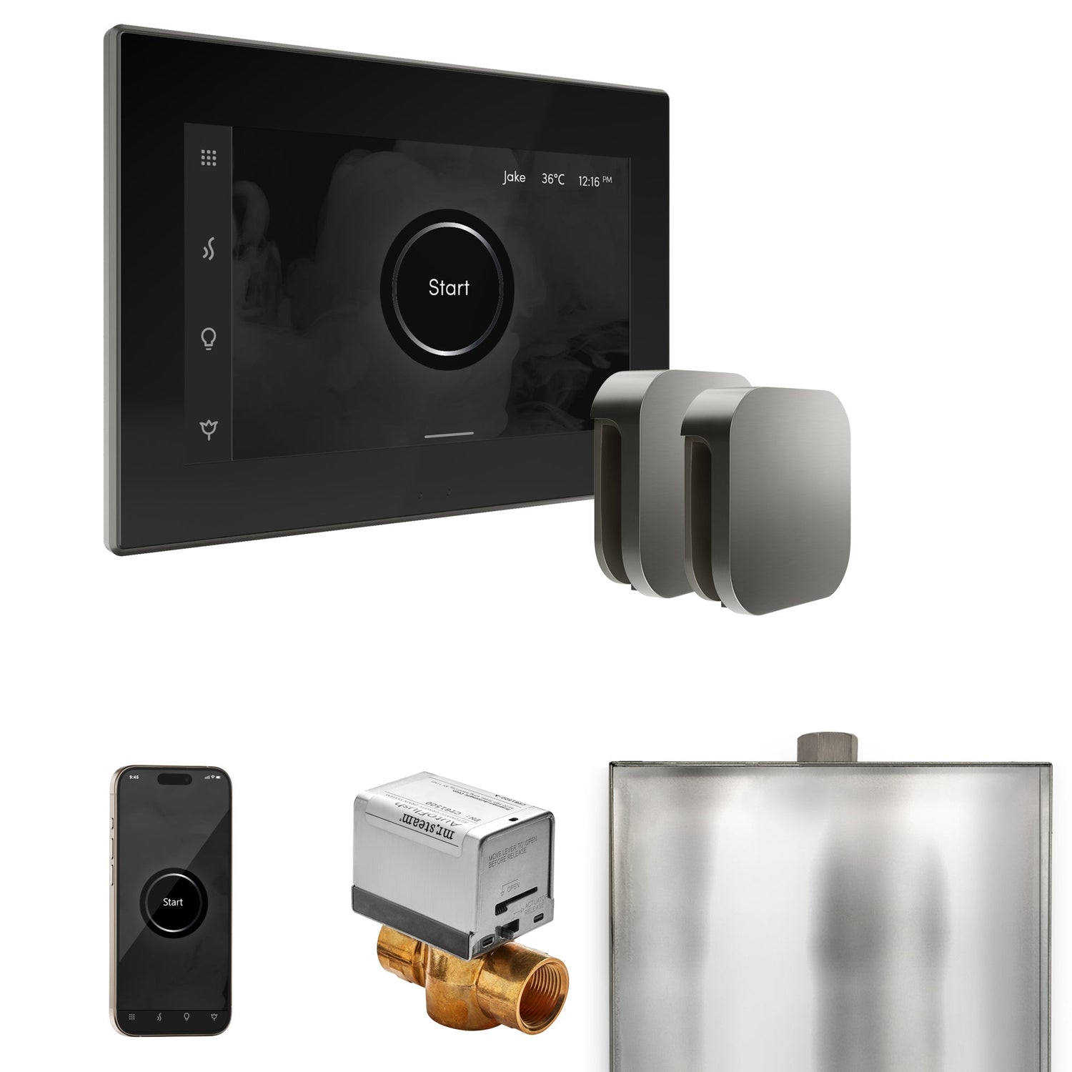 Mr. Steam XButler Max Steam Shower Control Package with iSteamX Control and Steamhead