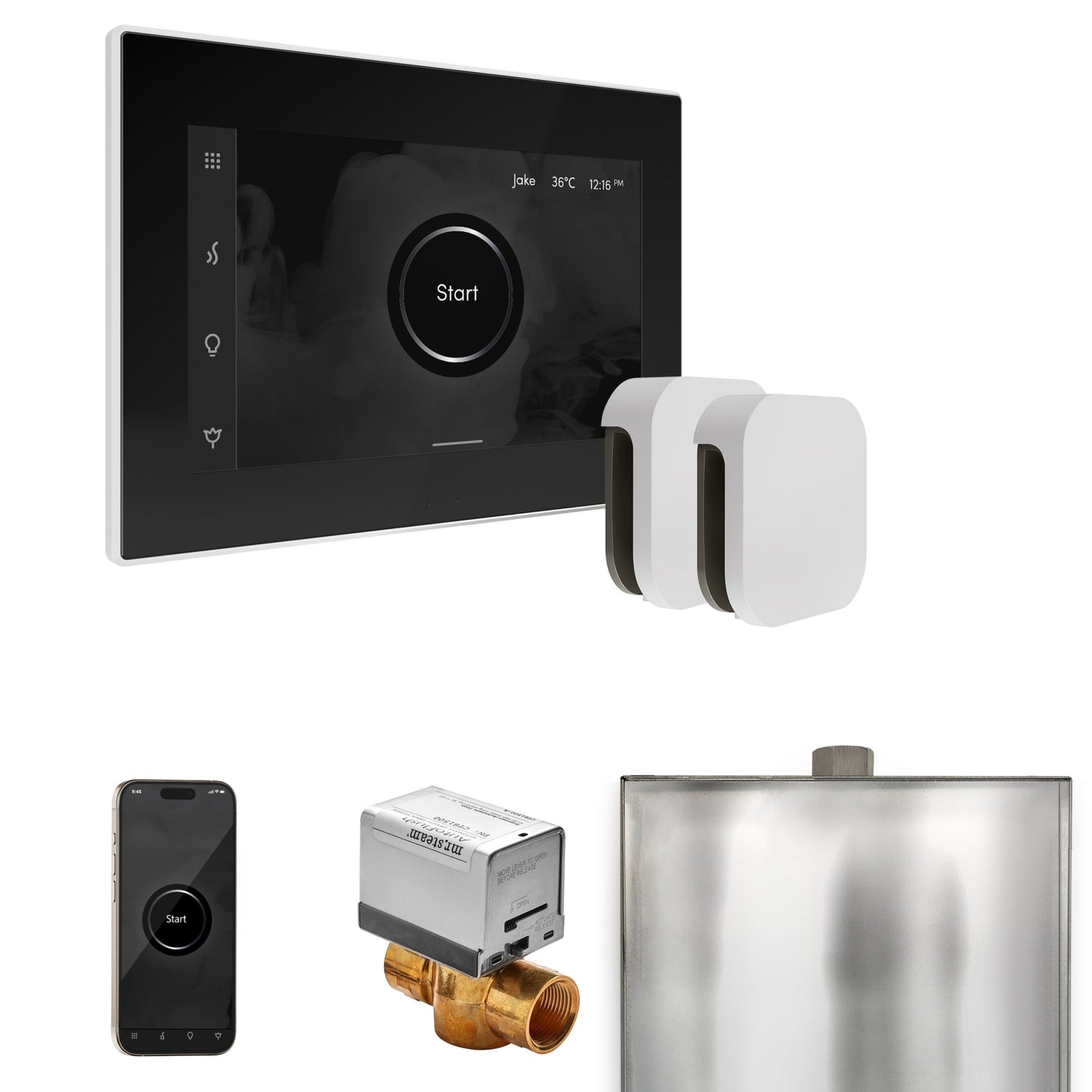 Mr. Steam XButler Max Steam Shower Control Package with iSteamX Control and Steamhead