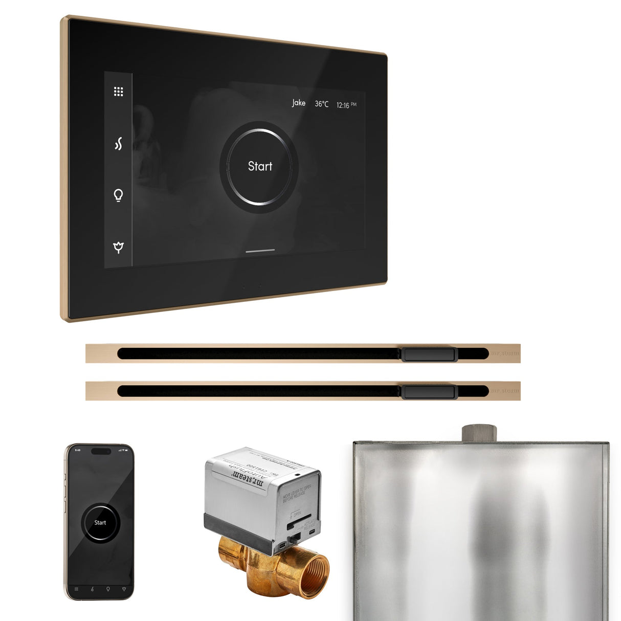Mr. Steam XButler Max Steam Shower Control Package with iSteamX Control and Linear Steamhead
