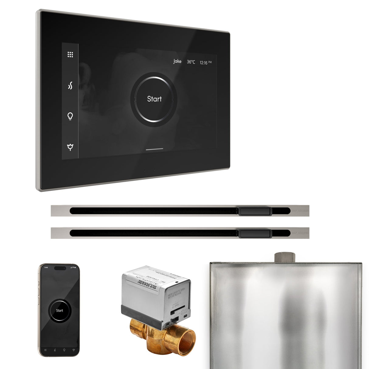 Mr. Steam XButler Max Steam Shower Control Package with iSteamX Control and Linear Steamhead