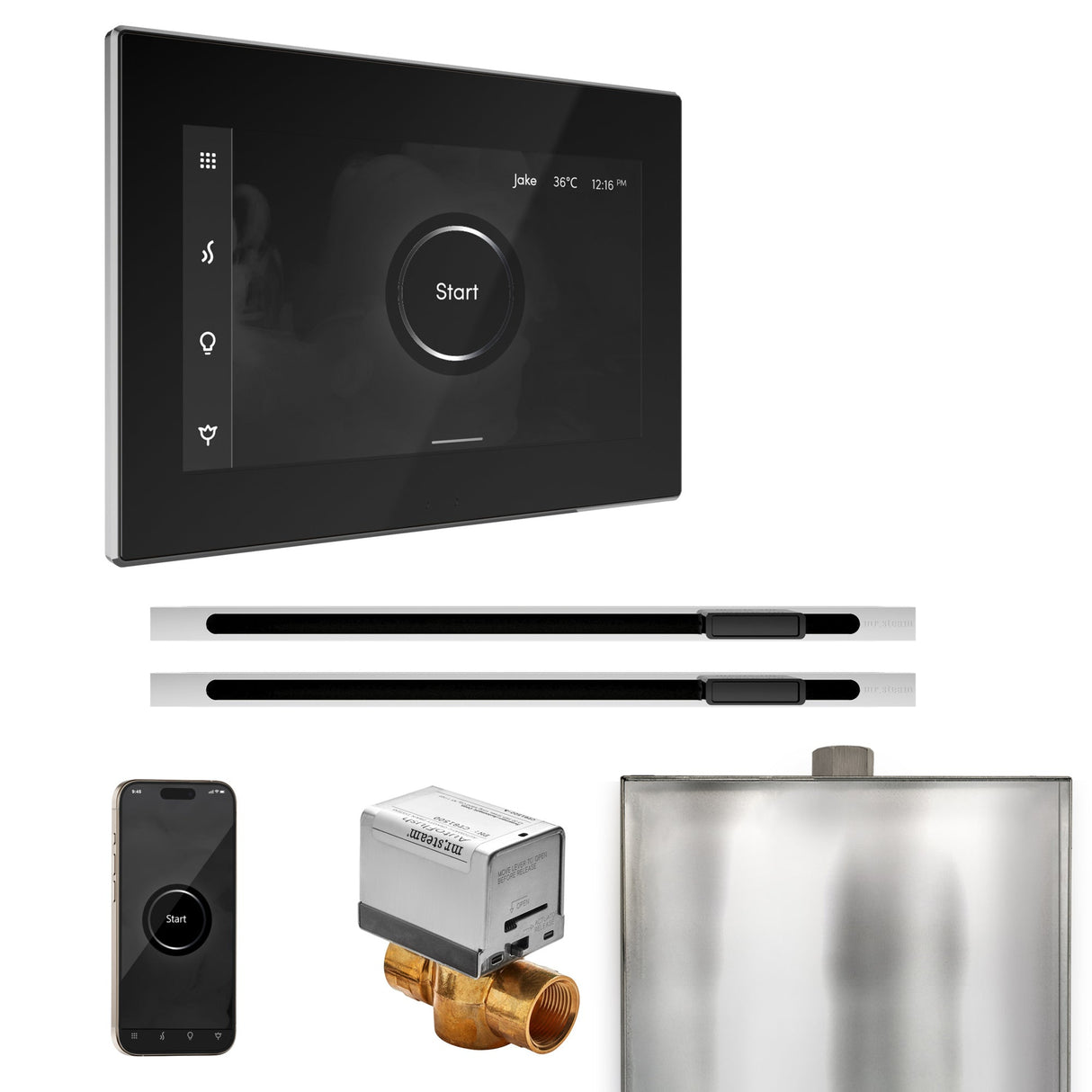 Mr. Steam XButler Max Steam Shower Control Package with iSteamX Control and Linear Steamhead