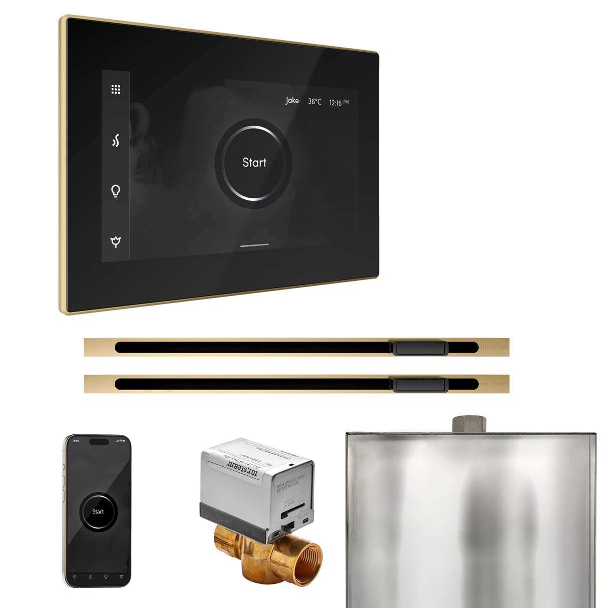 Mr. Steam XButler Max Steam Shower Control Package with iSteamX Control and Linear Steamhead