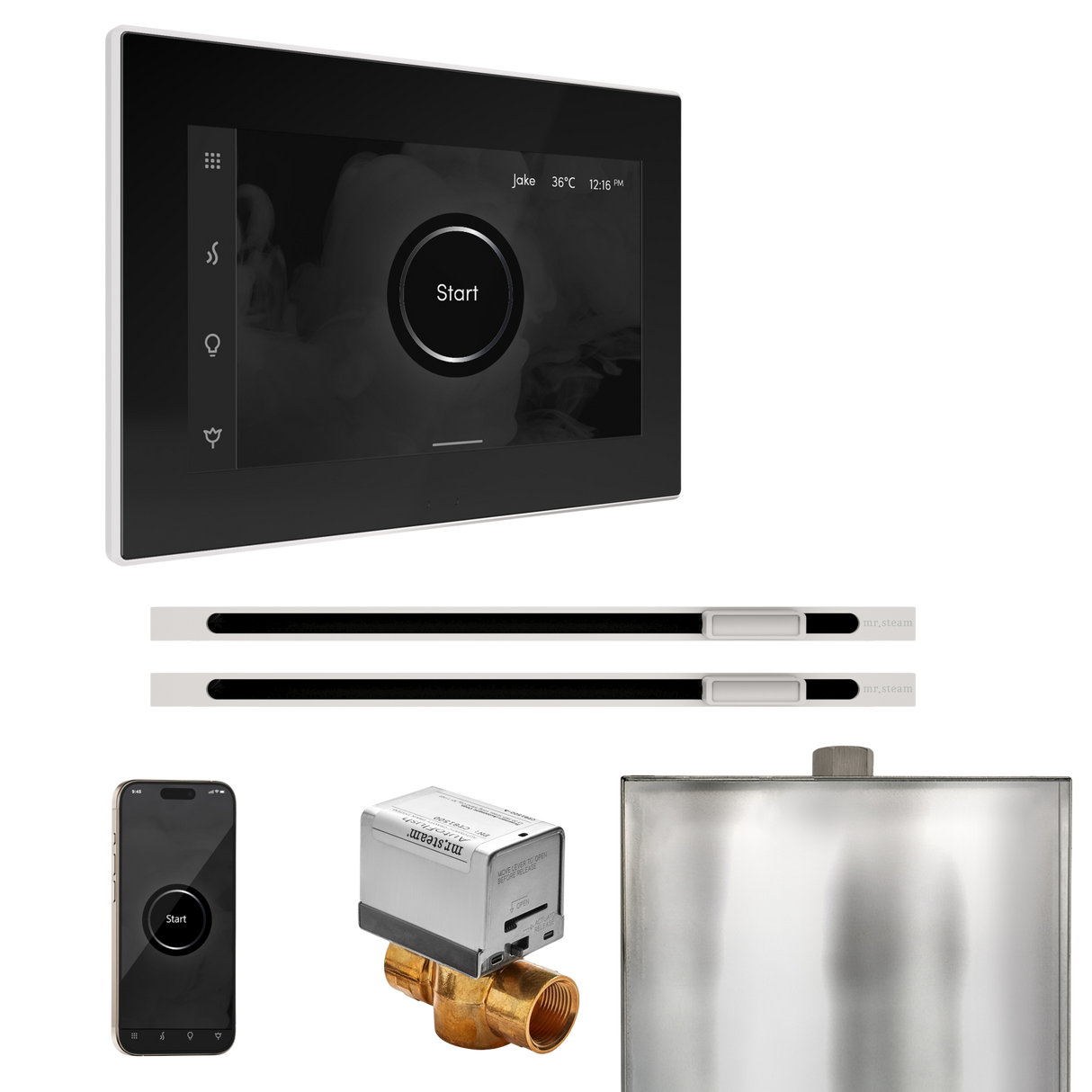 Mr. Steam XButler Max Steam Shower Control Package with iSteamX Control and Linear Steamhead