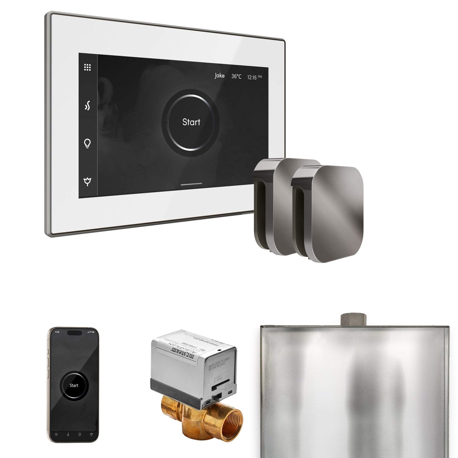Mr. Steam XButler Max Steam Shower Control Package with iSteamX Control and Steamhead