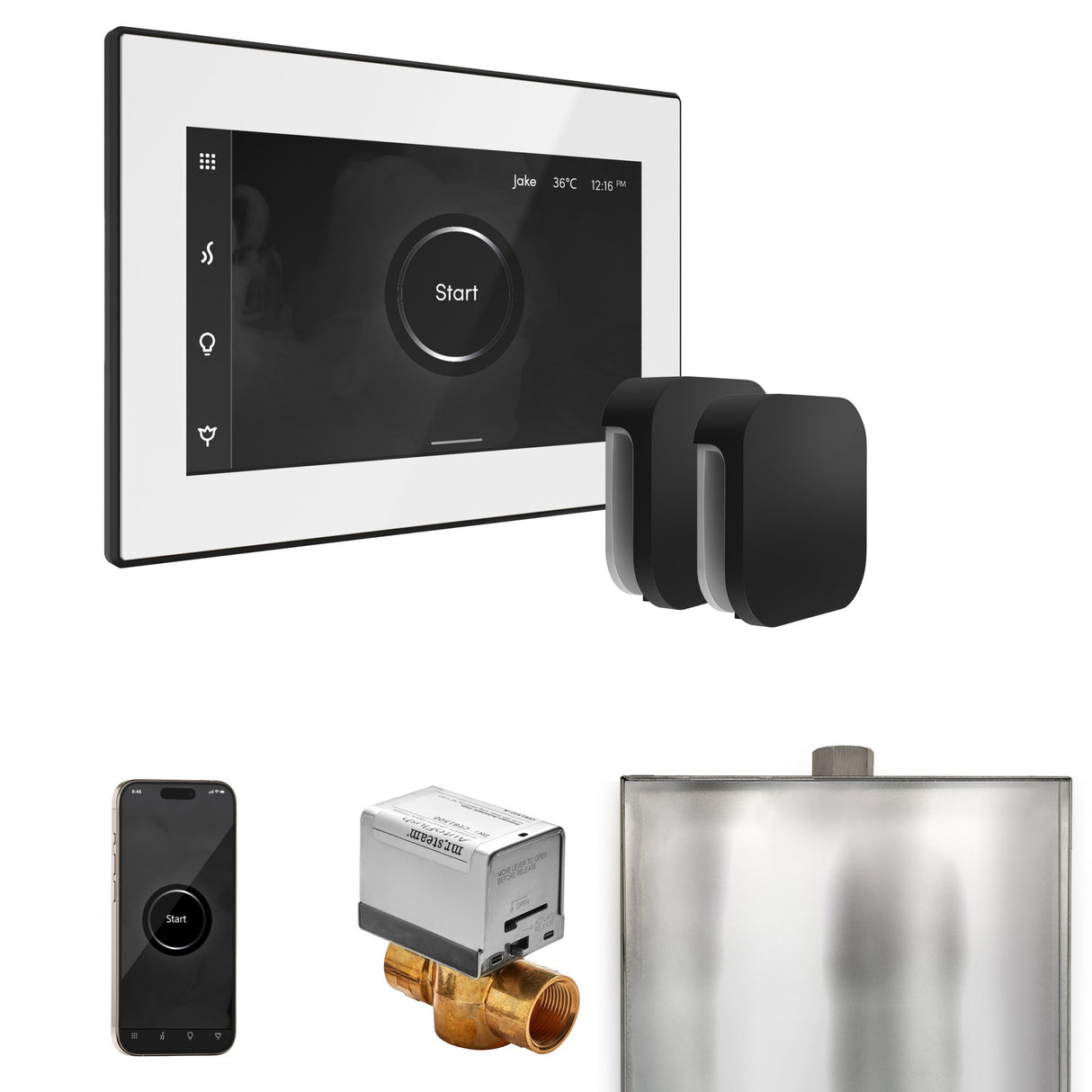 Mr. Steam XButler Max Steam Shower Control Package with iSteamX Control and Steamhead