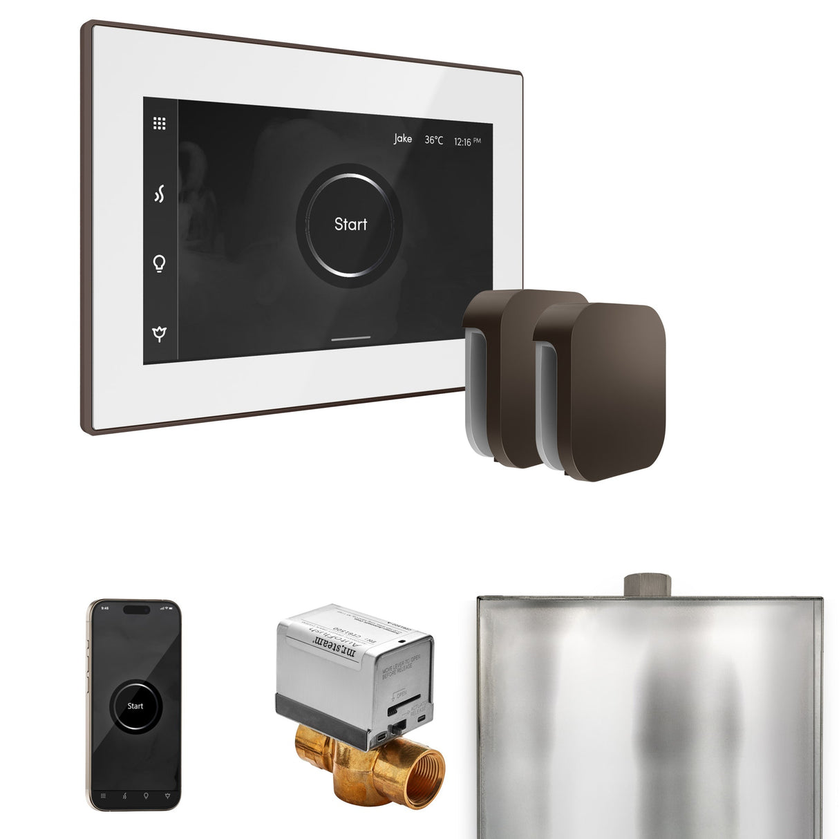 Mr. Steam XButler Max Steam Shower Control Package with iSteamX Control and Steamhead