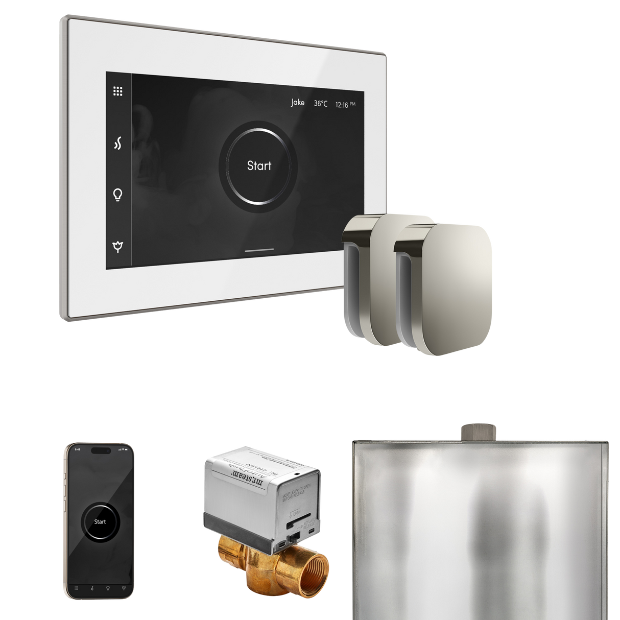 Mr. Steam XButler Max Steam Shower Control Package with iSteamX Control and Steamhead