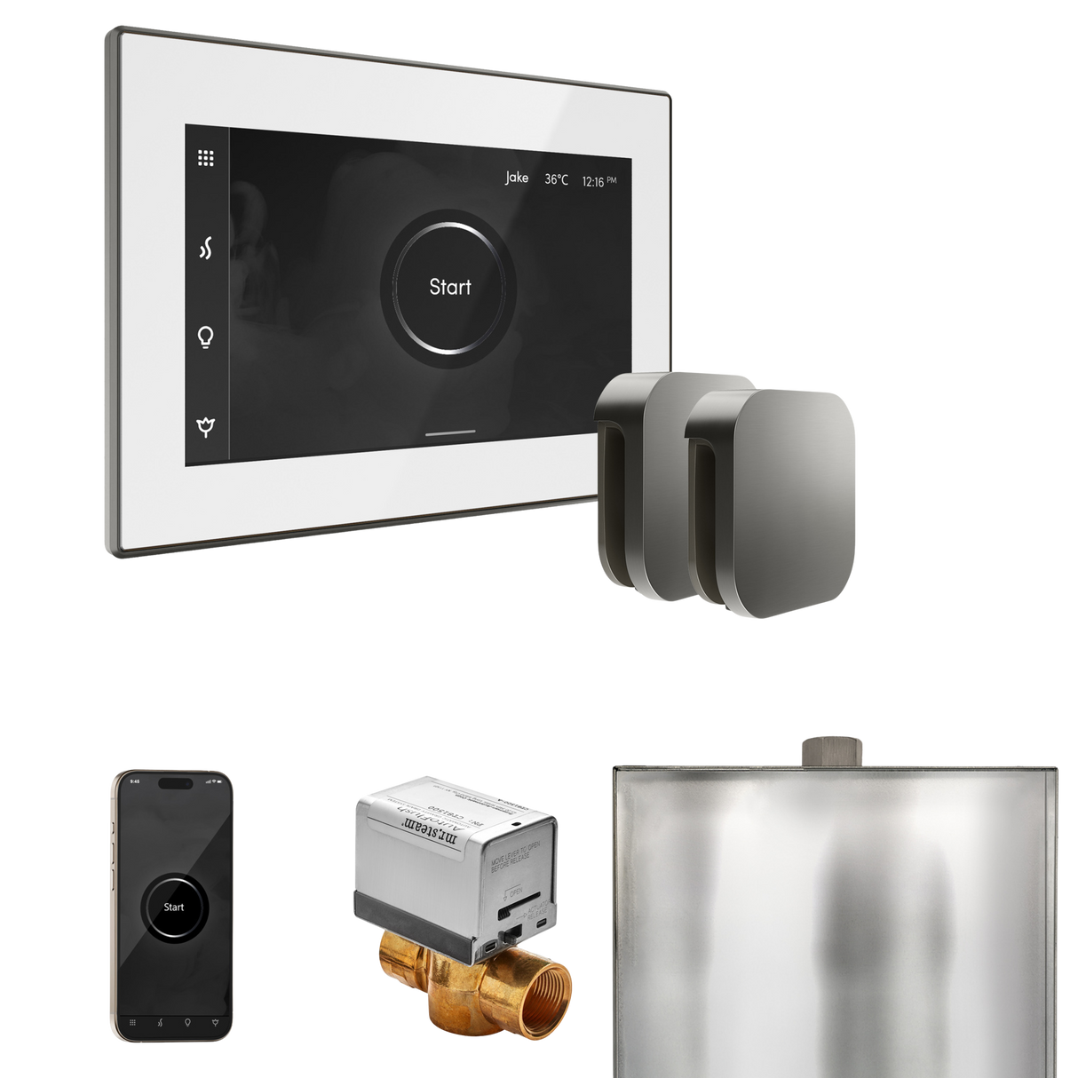 Mr. Steam XButler Max Steam Shower Control Package with iSteamX Control and Steamhead