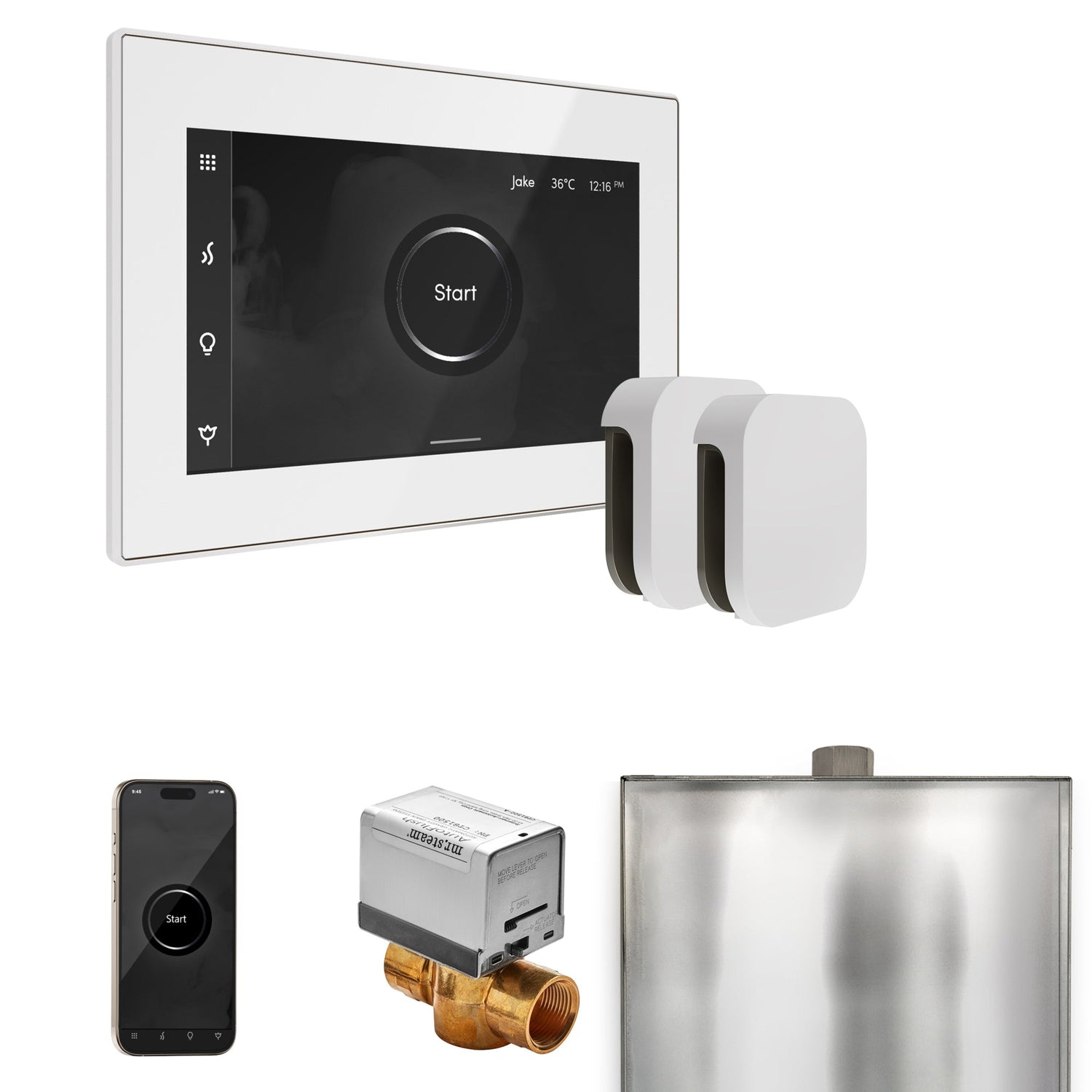 Mr. Steam XButler Max Steam Shower Control Package with iSteamX Control and Steamhead